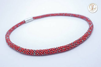 Náhrdelníky - Háčkovaný náhrdelník "Coral" - 8403231_