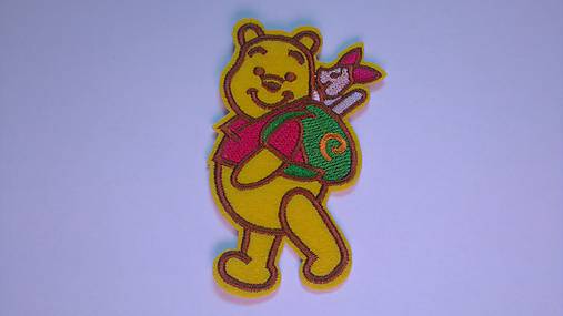 Galantéria - Nažehľovačka Macko Pú s prasiatkom (NZ146) - 8408161_