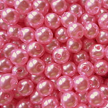 Korálky - GLANCE plast 5mm-10g=cca170ks (ružová) - 8412541_