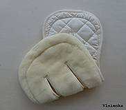Detský textil - MERINO podložka do kočíka BUGABOO Bee s ozdobným prešitím ELEGANT White smotanová - 8410454_