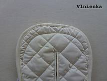 Detský textil - MERINO podložka do kočíka BUGABOO Bee s ozdobným prešitím ELEGANT White smotanová - 8410455_