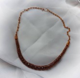 Sady šperkov - Medený náhrdelník s náušnicami - 8411969_