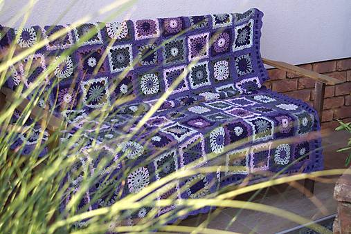 Úžitkový textil - "Violet" deka z čistej vlny - 8412733_