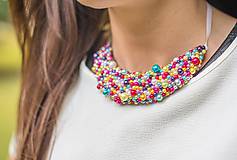 Náhrdelníky - Pestrofarebný náhrdelník  (Veľký) - 8416204_