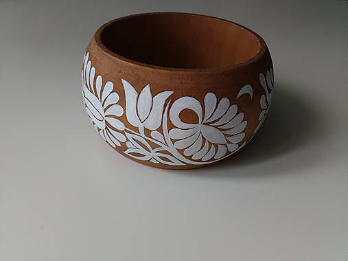 Náramky - DREVENÝ NÁRAMOK (biele kvety) - 8416662_