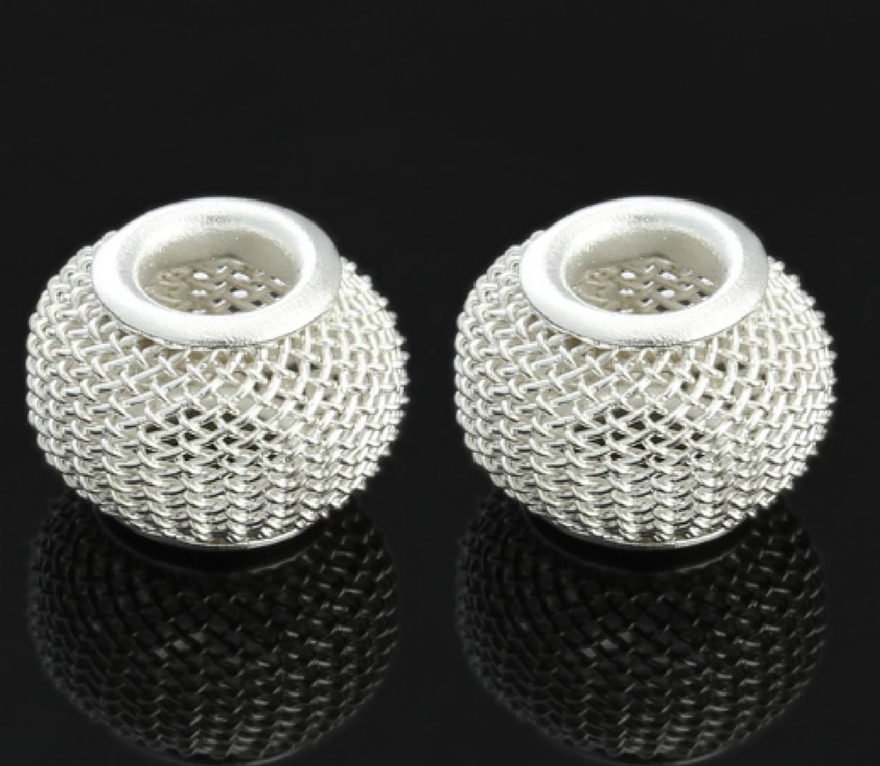 Korálka kovová (strieborná 10x12 mm)