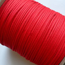 Galantéria - Šnúra PES plochá 1,5mm-1m (červená) - 8420177_