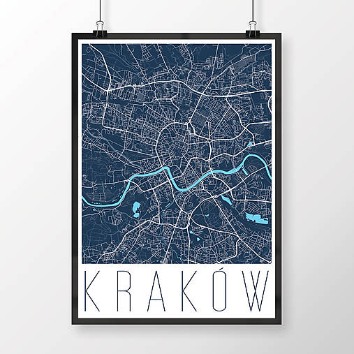 Obrazy - KRAKOV, moderný, tmavomodrý - 8420163_