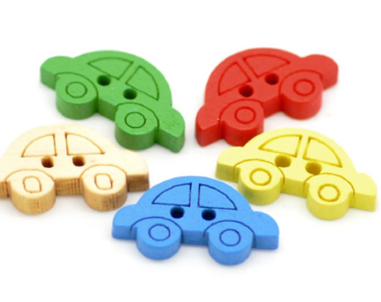 G104 Gombík drevený autíčko 1,9 x 1,1 cm