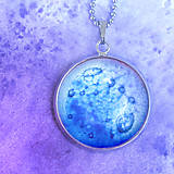 Náhrdelníky - Urán - modrofialový náhrdelník malý - 8424843_