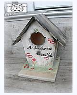 Dekorácie - Vtáčia búdka-domček s menom rodiny :) - 8425599_