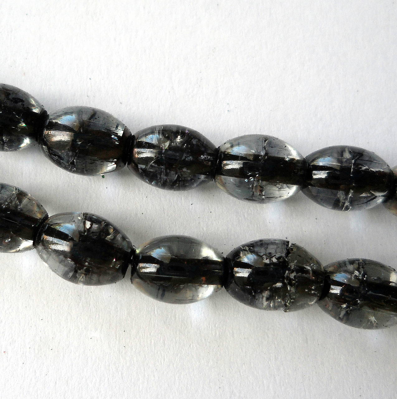 Sklenené KRAKL 6x8mm-10ks (čierna)