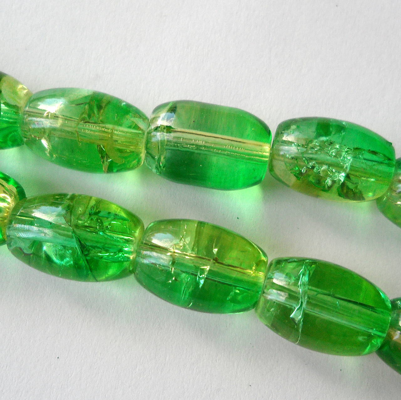 Sklenené KRAKL 10x14mm-1ks (zelená)