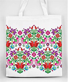 Nákupné tašky - Nákupná taška farebné folk kvety 04 - 8429058_