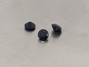 Minerály - ZAFÍR prírodný čierny okrúhly 4mm NAHRIEVANÝ - 8429615_