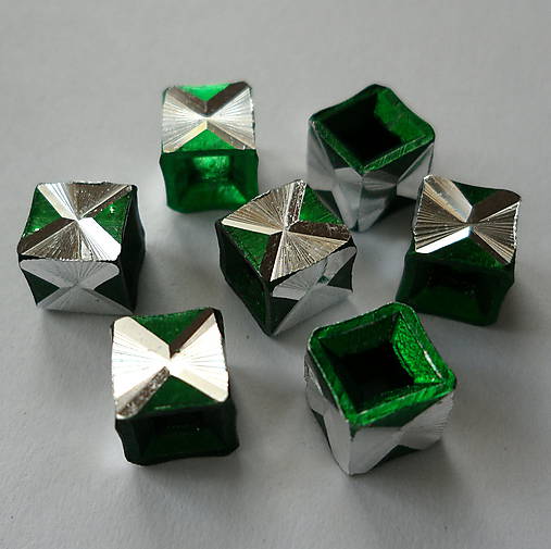 Hliníková kocka 5,5mm-1ks (zelená)
