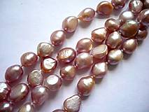 Říční perly růžové, 12 mm, 2 ks