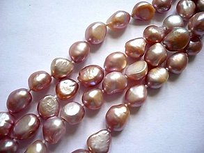Minerály - Říční perly růžové, 12 mm, 2 ks - 8432322_