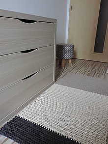 Úžitkový textil - Trojfarebný bavlnený koberec - 8431600_