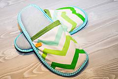 Ponožky, pančuchy, obuv - Zelené ciky- caky - 8436350_