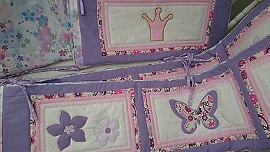 Detský textil - Hniezdo do postieľky - Princess Lilac Butterfly - 8437577_