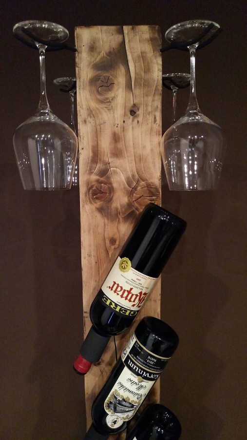 Dreveny Stojan Na Vino Ekidesign Sashe Sk Handmade Dekoracie