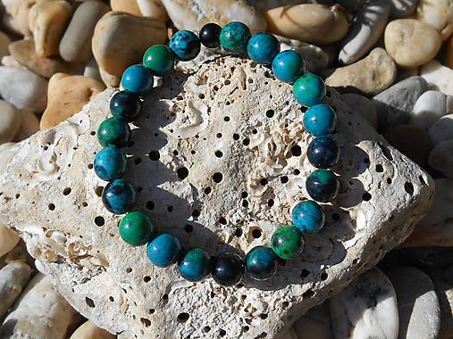 Náramky - pulseira chrysocolla - 8437598_