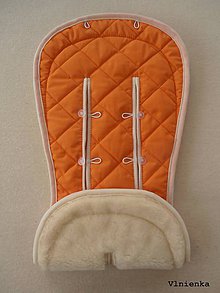 Detský textil - Bugaboo Seat Liner ORANGE / Podložka do kočíka Pomarančová Elegant prešitie na mieru - 8440465_
