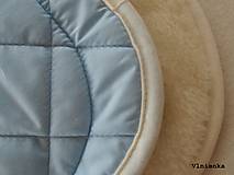 Detský textil - Bugaboo Seat Liner ICE BLUE fabric/ Podložka do kočíka pastelová bledomodrá Elegant prešitie na mieru - 8443179_