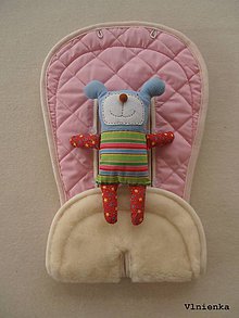 Detský textil - Bugaboo Seat Liner SOFT PINK fabric/ Podložka do kočíka pastelová ružová Elegant prešitie na mieru - 8443172_