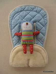 Detský textil - Bugaboo Seat Liner ICE BLUE fabric/ Podložka do kočíka pastelová bledomodrá Elegant prešitie na mieru - 8443178_