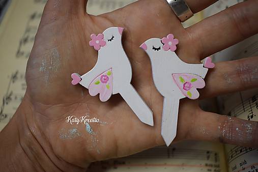 Dekorácie - zápichy vtáčiky...na želanie - 8446227_