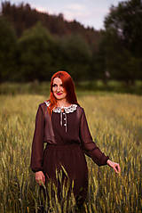 Šaty - Bodkované vintage šaty - 8446732_