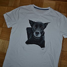 Pánske oblečenie - maľované tričko - psík - 8448036_