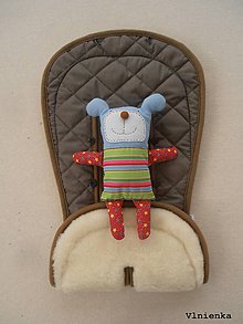 Detský textil - Bugaboo Seat Liner ARMY by Diesel/ Podložka do kočíka HNEDÁ Camel kaki Elegant prešitie na mieru - 8450310_