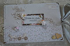 Papiernictvo - Originálny romantický svadobný fotoalbum - 8455628_