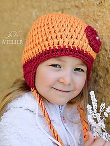 Detské čiapky - Zimná ušianka POPCORN - 8459258_