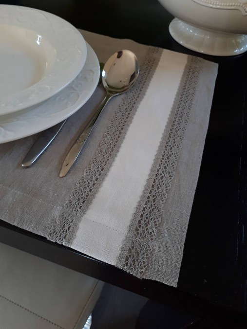 Úžitkový textil - Ľanové prestieranie Vanilla Dream Lin - 8463387_