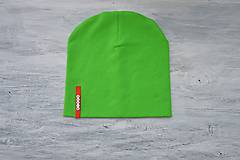 Detské čiapky - Čiapka Elastic zelená s menom - 8466383_