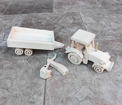 Hračky - Traktor s vlečkou a lyžicou - 8466783_
