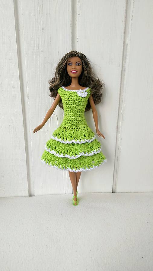  - Svetlozelené šaty pre Barbie - 8470949_