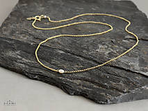Náhrdelníky - 585/1000 zlatý náhrdelník s prírodnou perlou - 8475344_