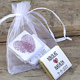 Darčeky pre svadobčanov - Čokoládky Stopa v srdci - 8475412_