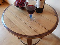 Nábytok - Sudový príručný stolík (Wine barrel side table) - 8478039_