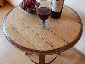 Nábytok - Sudový príručný stolík (Wine barrel side table) - 8478039_