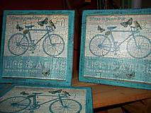 Dekorácie - Bicykel v tyrkysovom - 8479010_