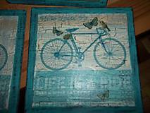 Dekorácie - Bicykel v tyrkysovom - 8479011_