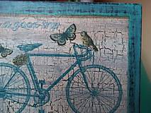 Dekorácie - Bicykel v tyrkysovom - 8479014_