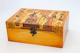 Úložné priestory & Organizácia - Tajovmný Egypt - šperkovnica/čajová krabica 6P - 8479556_
