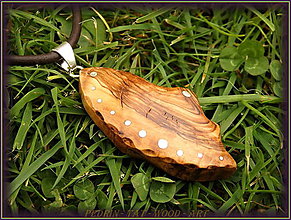 Náhrdelníky - 527. drevený náhrdelník OLIVOVNÍK - Ostrov Lošinj - 8482820_